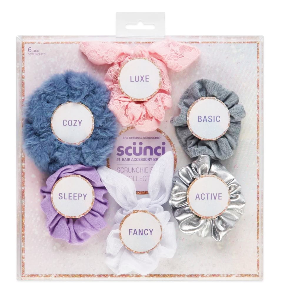 Scunci The Original Scrunchies Style Collection Gift Set - 6 CT ...