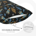 thumbnail image 3 of Logiee Space Rockets Print Pillow Case,Throw Pillow Covers, Double Sided Plush Cushion Cover for Couch Sofa Bed, Only Pillowcase-20"x30", 3 of 6