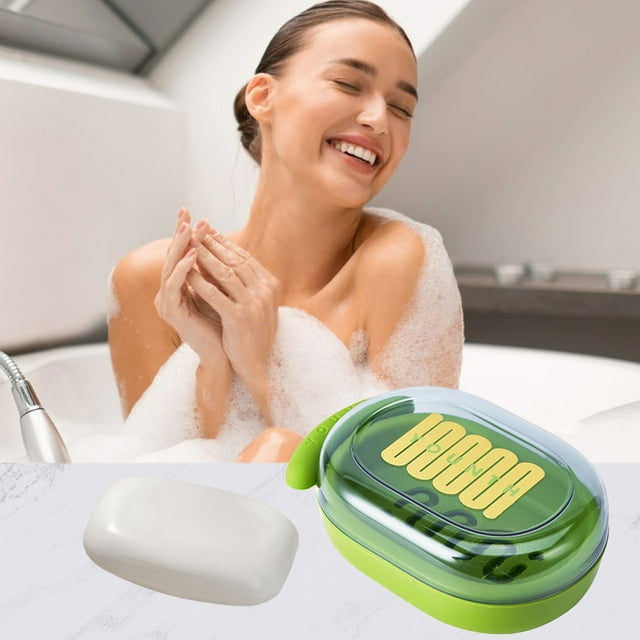 pstuiky Organizador de brochas de maquillaje con tapa giratoria de 360 grados antipolvo ideal para tocador y baño.