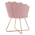 thumbnail image 5 of Duhome Velvet Accent Chair for Living Room Bedroom, Makeup Vanity Chair with Gold Metal Legs Salmon Pink, 5 of 7