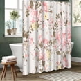 thumbnail image 3 of LALILO Waterproof Rose Flower Shower Curtain with Vintage Floral Bouquet, 72x72 in, 12 Hooks, Bathroom Decor, 3 of 6