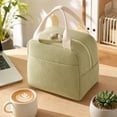 thumbnail image 7 of Corduroy Lunch Box Bag Insulated Waterproof Portable Lunch Tote for Work Picnic Travel,Green, 7 of 7