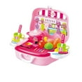 thumbnail image 1 of Pretend Play Children Simulation Kitchen Cooking Tableware Dressing Suitcase Kids Plastic Toy Set, 1 of 9