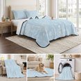 thumbnail image 6 of Quilts Twin XL Size, Light Blue Botanical Soft Comforter Bedding Set for Bed, Spring Summer Chic Wildflowers Lightweight Quilted Bedspread with Pillow Cover(2 Pieces) for All Season, 68x98 Inch, 6 of 9