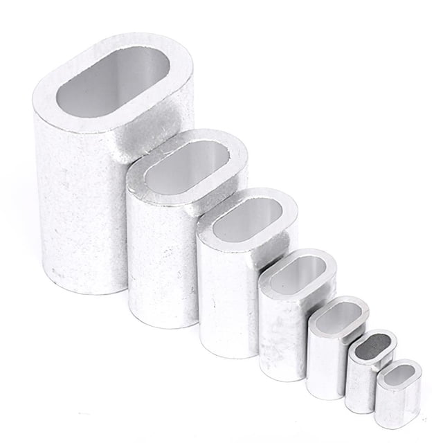 Becaristey 13pieces Wire Rope Ferrules Wide Application In Durability And Anti-corrosion Fixation Aluminum No.1
