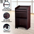 thumbnail image 3 of Oklahoma Sound Aristocrat Non Sound Lectern with 2 Shelves, Mahogany, 3 of 11