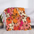 thumbnail image 6 of Horizontal Flannel Blanket Is Light Warm Soft Anti-Pilling Anti-Wrinkle Anti-Allergy And No Hair Loss For Bed And Sofa Camping Travel Retro Groovy Flowers Pattern (14), 6 of 8