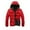 Red, variant on Men's Winter Casual Padded Hooded Coat with Collision Color Design and Full Zipper for Outdoor Comfort