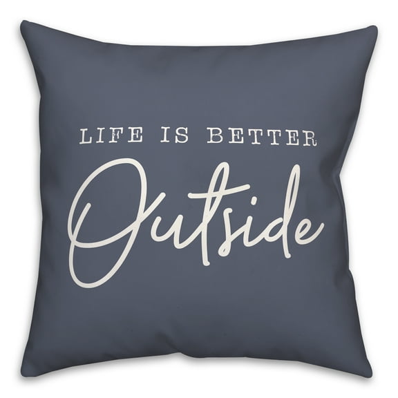 Creative Products Better Outside Blue 18 x 18 Indoor / Outdoor Pillow