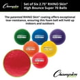 thumbnail image 6 of Champion Sports 2.75 Inch Rhino Skin High Bounce Super 70 Foam Ball, Set of 6 Colors, 6 of 7