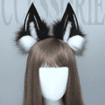 thumbnail image 3 of RAGUPEL Headbands for Women,Realistic Fur Detailing Wolf Ears for Extra Fun,Charming Handmade and Whimsical Look Cat Ears Headband,Brown, 3 of 4