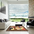 thumbnail image 7 of Ahgly Company Machine Washable Indoor Rectangle Contemporary Dark Sienna Brown Area Rugs, 7' x 10', 7 of 7