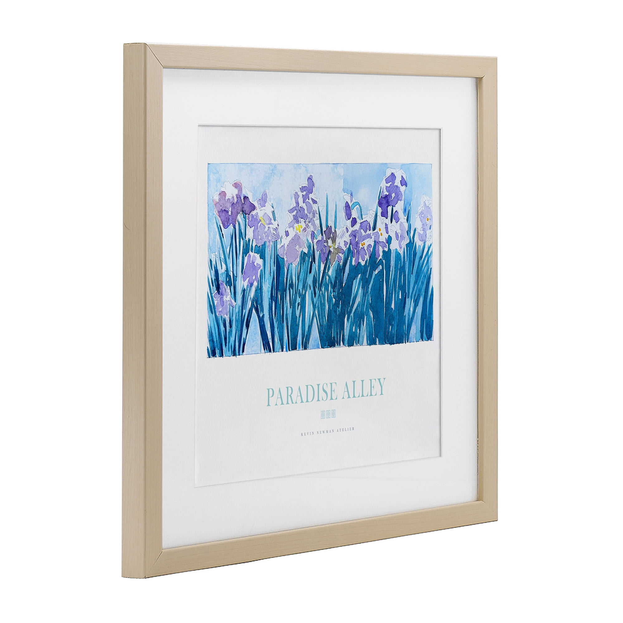 Stupell Industries Paradise Alley Purple Irises Birch Framed Print Under Glass, design by Jadei Graphics
