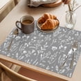 thumbnail image 3 of Gray Sage Leaves Placemats Set of 6, Boho Floral Leaf Non-Slip Place Mats Washable Table Mats for Kitchen Dining Table Decorations Indoor/Outdoor, 3 of 9