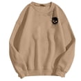 thumbnail image 5 of Tisuna Halloween Sweatshirt For Women Relaxed Fit Skull Print Crewneck Sweatshirt Ladies Long Sleeve Festival Theme Party Fall Tops Clothes Size Xl, 5 of 5