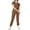 Brown, variant on Black Scrubs Sets for Women, Women's Scrubs Set 2-Piece Soft Breathable Lightweight Summer Nursing Uniform V-Neck Elastic Waist Stretch Fit Multi-Pocket Scrub Top & Pants