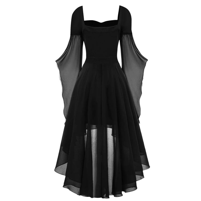 NMMUED Halloween Gifts for Women Vintage Dress for Women Masquerade Party  Dress Maxi Dresses Gothic Clothes for Women Halloween Clothes for Women  Victorian Dress for Women Black 2 S - Walmart.com