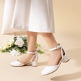 thumbnail image 2 of Zapatos de Vestir para Niña DREAM PAIRS KKUMPU2501 con Tira Blanca y Tacón, 2 of 6