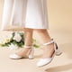 thumbnail image 2 of Zapatos de Vestir para Niña DREAM PAIRS con Tacón Alto y Correa al Tobillo Blanco, 2 of 6