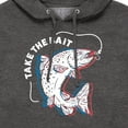 thumbnail image 3 of Instant Message - Take The Bait Fish - Men's Pullover Hooded Fleece Sweatshirt, 3 of 6