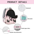 thumbnail image 4 of Elegant Dog Bone and Paw Prints Lightweight School Bag Compact Travel Backpack Cute Small Backpack for School Pet Fans, 4 of 6