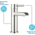 thumbnail image 2 of Lakewood Waterfall Single Lever Bathroom Faucet by Pacific Bay - Brushed Satin Nickel, 2 of 13