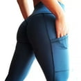 thumbnail image 3 of SHAPERIN Women Scrunch Butt Leggings High Waist Lifting Yoga Pants Tummy Control Workout Tights, 3 of 6