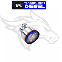 MBRP 2.5" In 5" Out 6.5" Length Burnt End Round Angle Cut Exhaust Tip T5190BE