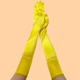 thumbnail image 2 of Xfvqtps Women Long Satin Gloves Solid Color for Christmas Party Dancing Evening Party Opera Yellow, 2 of 5