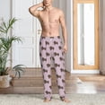thumbnail image 5 of Uemuo Dachshund Dog Puppy Pattern Men's Wide Leg Palazzo Lounge Pants with Pockets Light Weight Loose Comfy Casual Pajama Pants-Medium, 5 of 9