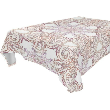 

POPCreation Pink Pattern Tablecloth 52x70 inches