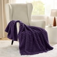 thumbnail image 2 of Manta de cama, color morado, suave y acogedora, 130 x 180 cm, 2 of 7