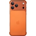 thumbnail image 1 of wonima11 Metal Frameless Phone Case Compatible with iPhone 17 Pro Max, Frameless Minimalist Design, Extremely Highlighting Personality. Orange, 1 of 1