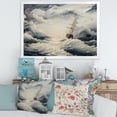 thumbnail image 3 of Designart 'Ship Struggles With The Sea Storm' Nautical & Coastal Framed Art Print, 3 of 4