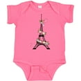 thumbnail image 3 of Inktastic Eiffel Tower in Paris with Flowers and Pink Banner Boys or Girls Baby Bodysuit, 3 of 5