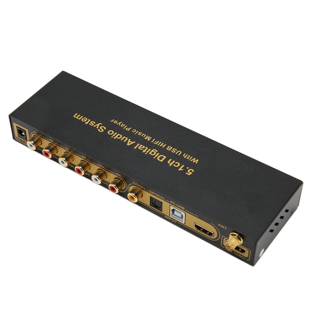 Decodificador de sonido Bling Bling 5.1 canales interfaz multimedia HD Enchufe estadounidense 100 a 240 V