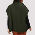 thumbnail image 5 of Fanxing Women's Oversized Sherpa Vest Casual Winter Warm Fleece Fuzzy Jackets Sleeveless Button Down Cozy Outerwear Army Green 2XL, 5 of 9