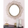 thumbnail image 3 of CosmoLiving by Cosmopolitan 39" x 39" Gold Starburst Wall Mirror, 3 of 13