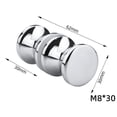 thumbnail image 4 of Zinc Alloy Bathroom Shower Door Handle Knob Single Groove Chrome Plated 30mm For Bath Showers Bathtubs Parts, 4 of 9