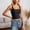 Black, variant on Women's Basic Layering Tank Tennis Top for Daily Resort Wear Sleeveless Camisole with Strappy Design and Removable Pads for All-Season Comfort Navy XS
