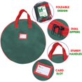 thumbnail image 3 of Primode Bolsa De Almacenamiento Para Coronas De Navidad De 36.1 In – 2 Unidades De Contenedores De Coronas Artificiales – Soporte Para Coronas De Navidad – Asas Resistentes – Correas Interiores – Ranu, 3 of 5