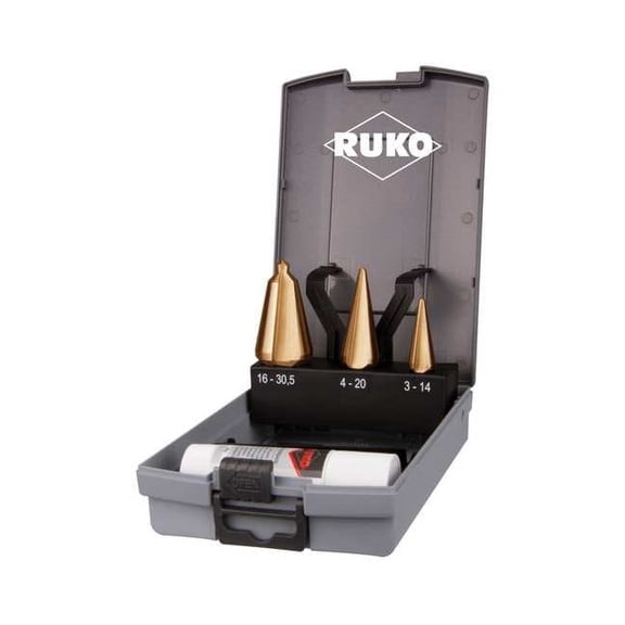Ruko Tools Tube and Sheet Drill,High Speed Stl, 3pc 101020TRO