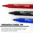 thumbnail image 4 of BAZIC Permanent Marker Chisel Tip, Wide Assorted Color Markers, (3/Pack), 1-Pack, 4 of 7