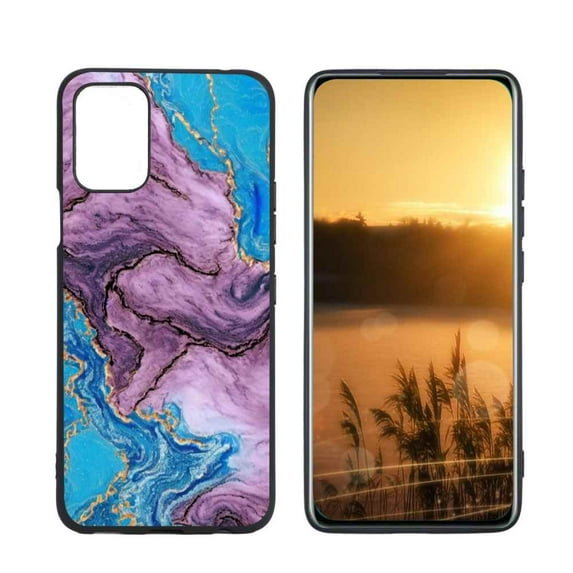 Blue-Marble-50 Phone Case, Degined for LG K62 Case Men Women, Flexible Silicone Shockproof Case for LG K62