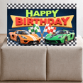 thumbnail image 5 of Checkered Design Birthday Banner Car Theme Racing Cars Happy Birthday Flags for Kids Party Race Day Event, 5 of 7