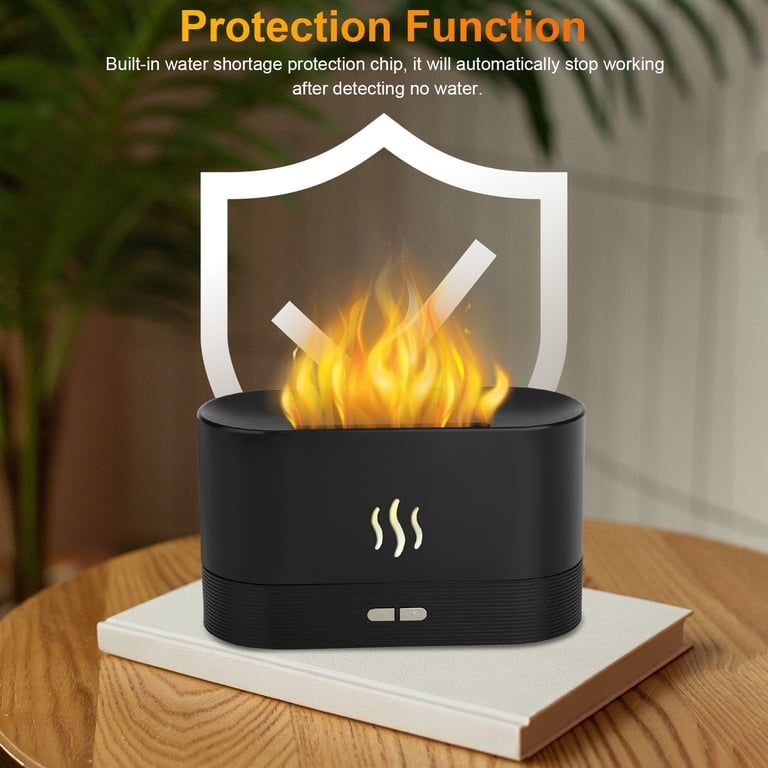 TSV 180ml Flame Air Humidifier, 3D USB Essential Oil Diffuser, 7