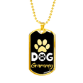 thumbnail image 1 of Collier Grammacy Patte Chien en Acier Inoxydable Ou 18k or Chien Étiquette, 1 of 8