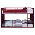 thumbnail image 4 of ACME Cargo Twin over Twin Metal Bunk Bed with Ladder and Slat System in Red, 4 of 7