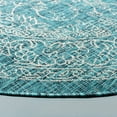 thumbnail image 5 of SAFAVIEH Courtyard Darin Botanical Indoor/Outdoor Area Rug, Turquoise, 4' x 4' Round, 5 of 11