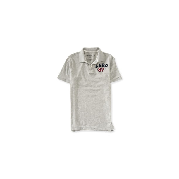 Polo de Rugby Aeropostale 87 Ny gris mediano